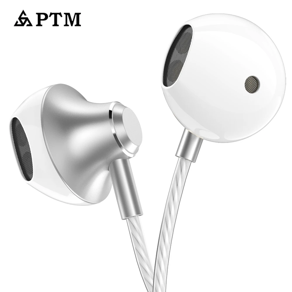 PTM наушники стерео гарнитура Бас Звук половинные вкладыши для телефонов iPhone 4 4S 5 5S