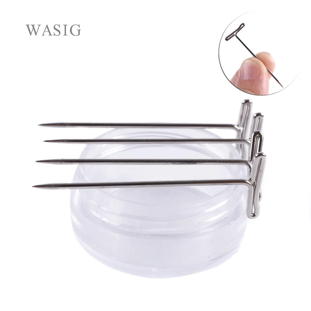 

50pcs T-PINS (45mm) For Wig On Foam Head Style T Pin Needle Brazilian Indian Mannequin Head Type Sewing Hair Salon