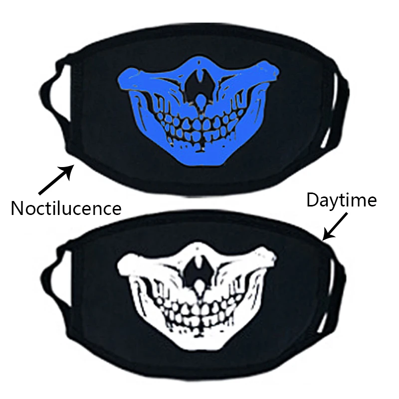 Светящаяся маска с черепом, маска Horreur, Вечерние Маски для Хэллоуина, аксессуары для рукоделия, забавная ночная маска для лица