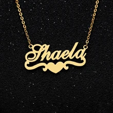 Personalized Name necklace Custom Birthstone Name Pendant Birthstone Charm Name Heart jewelry Gold Chain Sliver Necklaces Personalized Name necklace Custom Birthstone Name Pendant Birthstone Charm Name Heart jewelry Gold Chain Sliver Necklaces