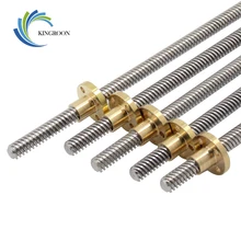 5 pièces/lot T8 vis sans fin cuivre écrou plomb 8mm 3D imprimante pièces 100mm 150mm 200mm 250mm 300mm 350mm 400mm 500mm mm mm pas de vis sans fin 2mm