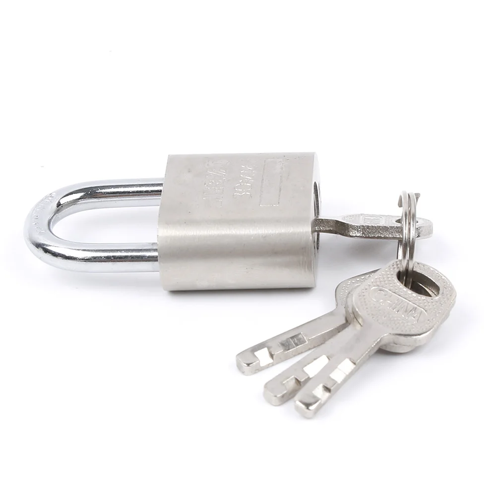

New Cabinet Luggage Security Metal Lock Padlock Gold Silver Tone with 3 Keys