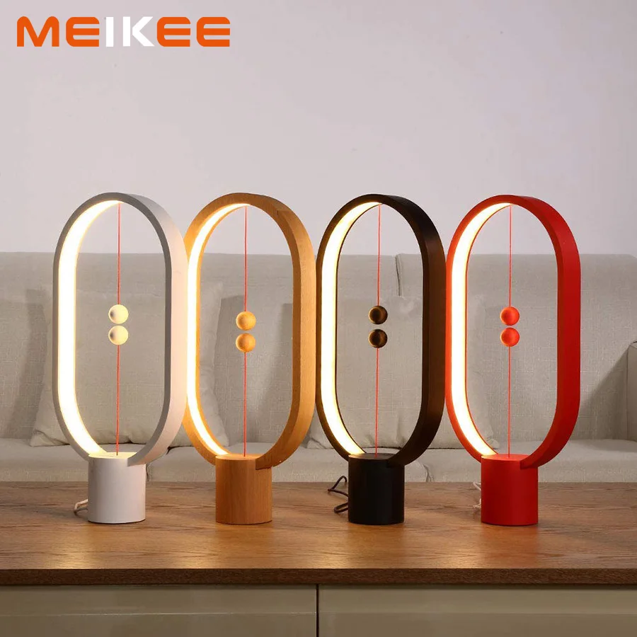 

Dropshipping Creative Heng Balance Lamp LED Night Light Smart LED Table Night Lamp USB Charge Home Decoration Bedroom Lights