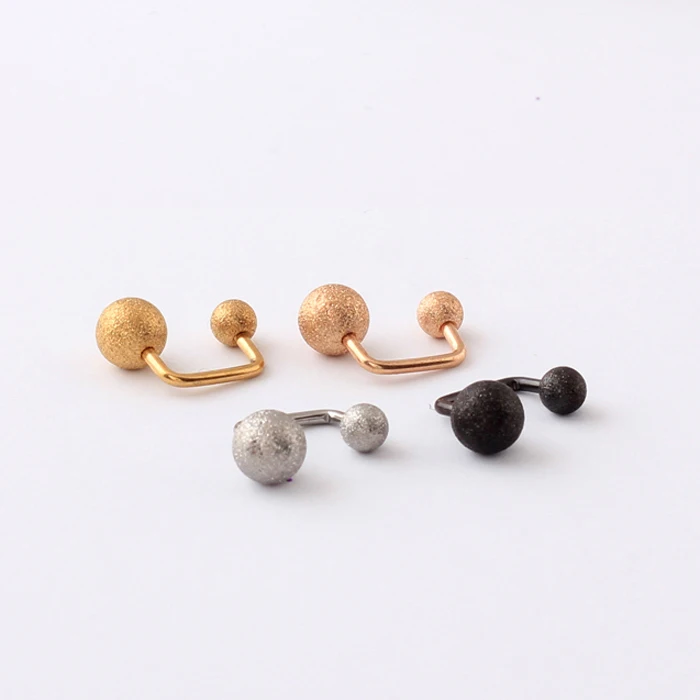 Серьги гвоздики из титановой стали с двумя шариковыми винтами 2 шт.|earrings nails|earrings