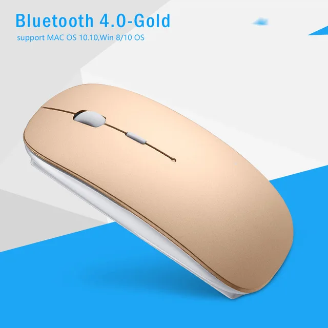 Новая Bluetooth 4,0 Беспроводная мышь мини перезаряжаемая компьютерная мышь для Dell acer Hp Asus мышь оптическая Бесшумная клик для Mac/Win10 - Цвет: Зеленый