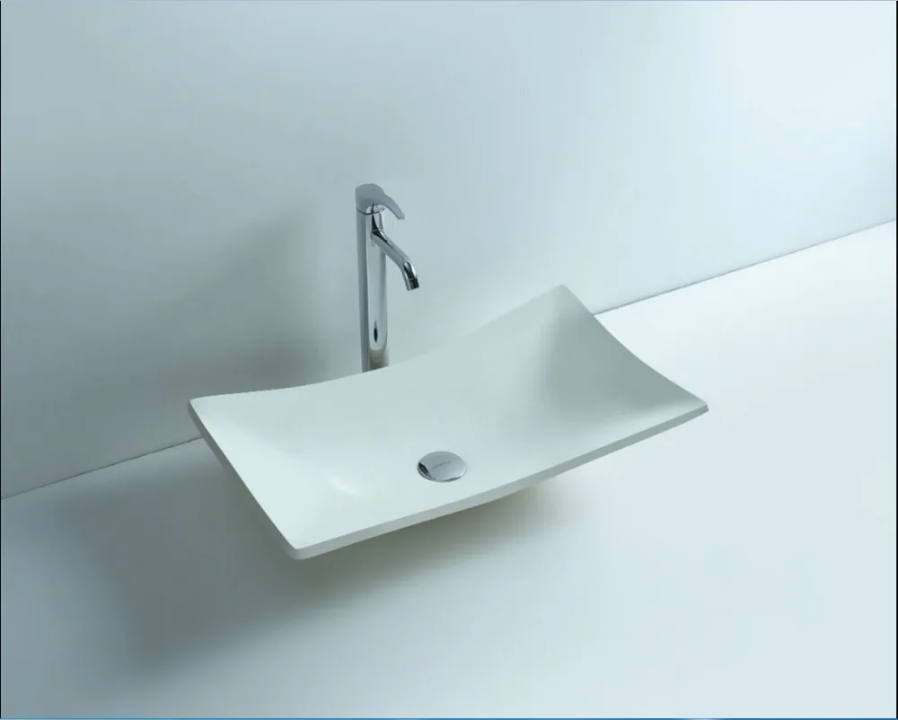 Bathroom Above Counter Top Basin Stone Solid Surface Matt Finish