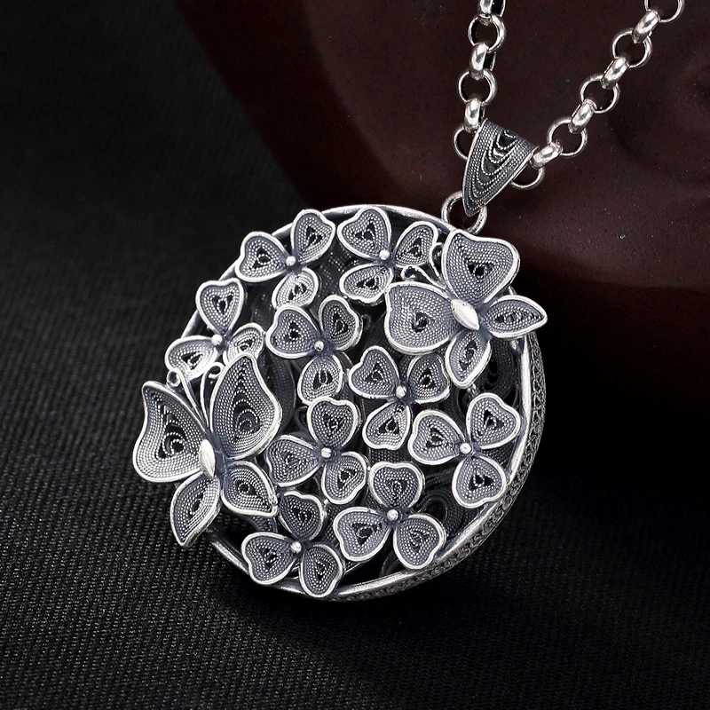 

Butterflies Style 925 Sterling Silver Pendant Charms Women Costume Jewelry Fit Pendant Necklace Suspension HP041