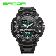 Reloj para hombre 2017 de la Marca de Lujo Relojes de Los Hombres S Del Estilo Del Ejército Militar Deportes Reloj de Cuarzo Analógico LED Digital Reloj relojes hombre