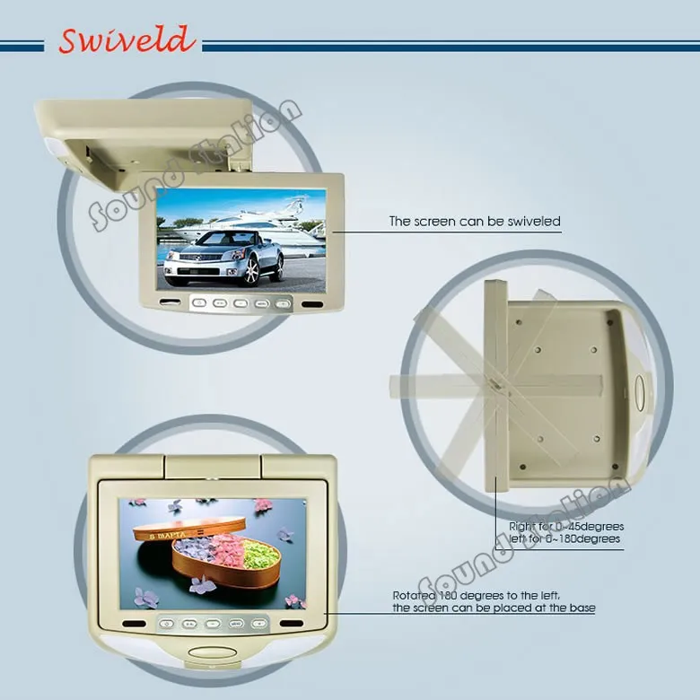 9 '' дюйма откидной монитор потолок TFT LCD потолочный плеер мобильных