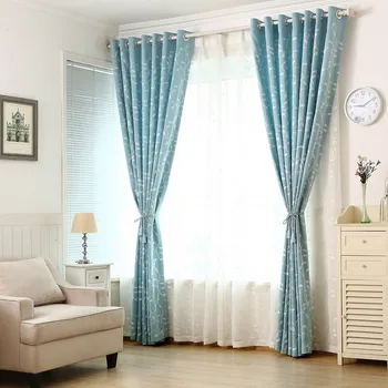 

100*200cm linen embroidered curtain leaves curtain for the living room finished curtain T0.2