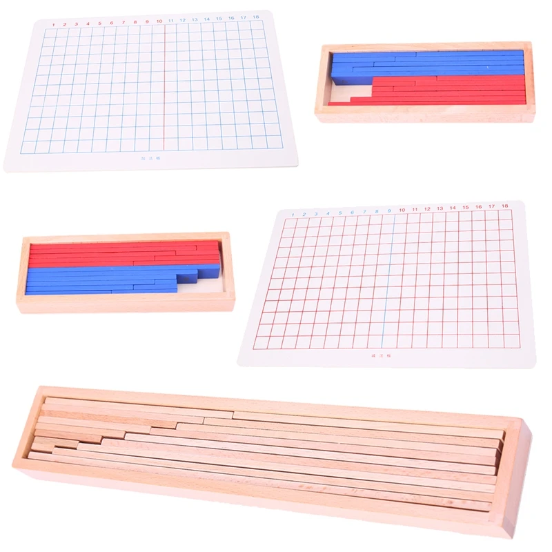 

Montessori Math Materials Subtraction Board Strip For Preschool Early Learning-P101