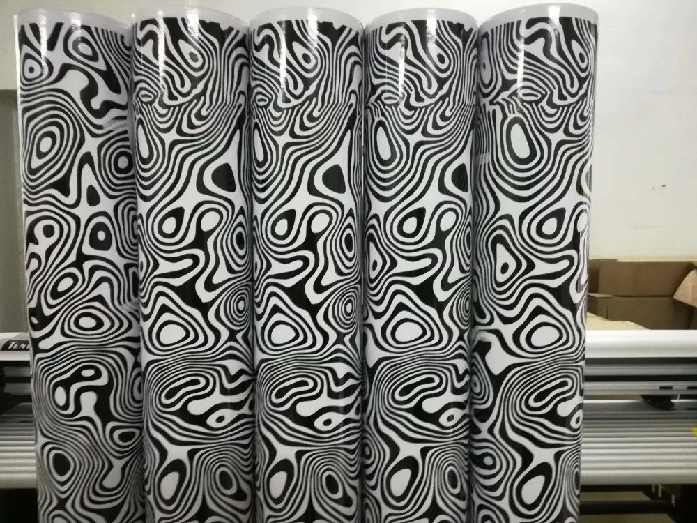 back white stickerbomb vinyl car wrap film foil (5)