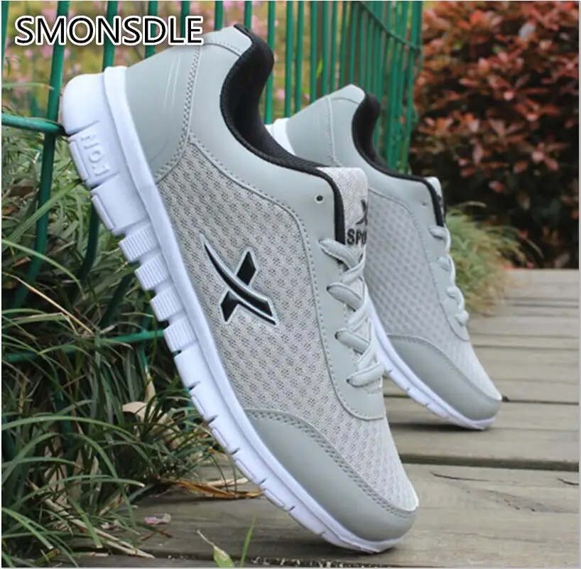 

SMONSDLE 2018 new summer net shoes breathable lacing mesh mesh men's shoes mesh sports men's casual shoes A1