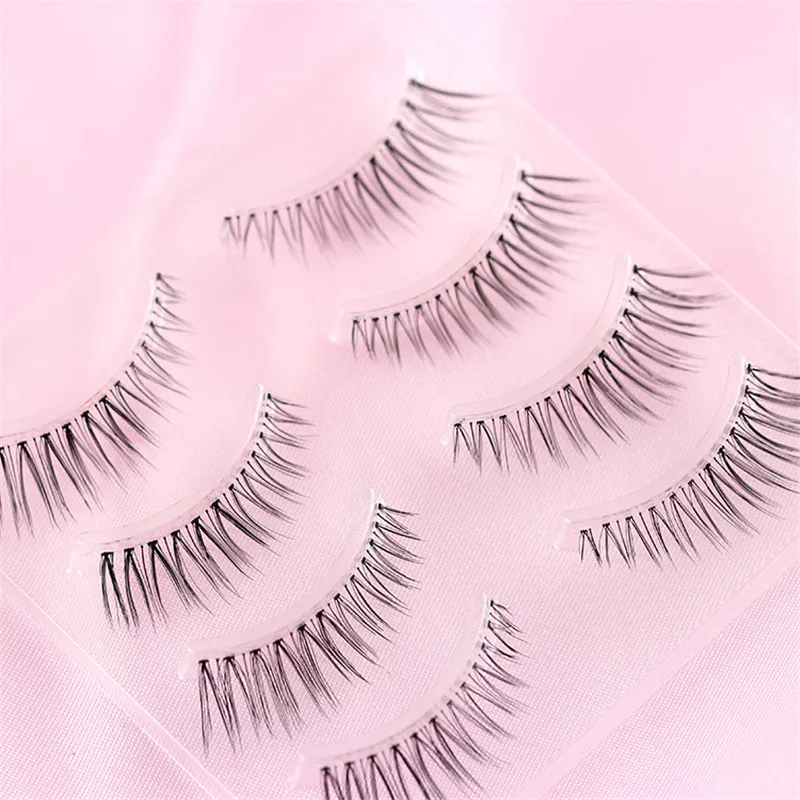 

4Pairs Black Soft Fake Eye Lashes Natural Cross False Eyelashes Japan and South Korea Hot Sale Artificial Eyelashes