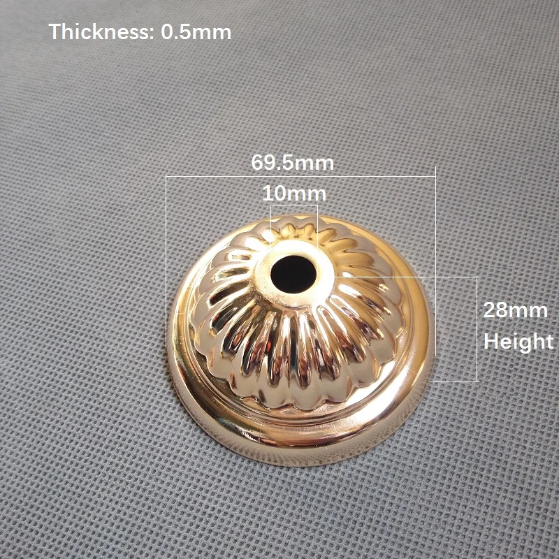 10 шт./лот 70x28 мм или 80x15 мм Золотая Хризантема крышка люстра концентратор коробка крышка аксессуары для освещения лампа чашка Потолочная пластина
