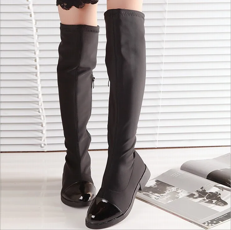 

WENDYWU NEW long boots princess elegant girls shoes children's snow boots size 26-37 child ever after high boots TX78