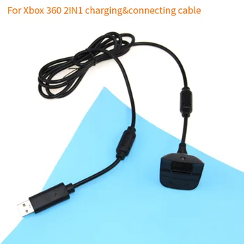 

2pcs/lot Black USB Charging Cable Wire Replacement Charger For Xbox 360 Wireless Game Controller
