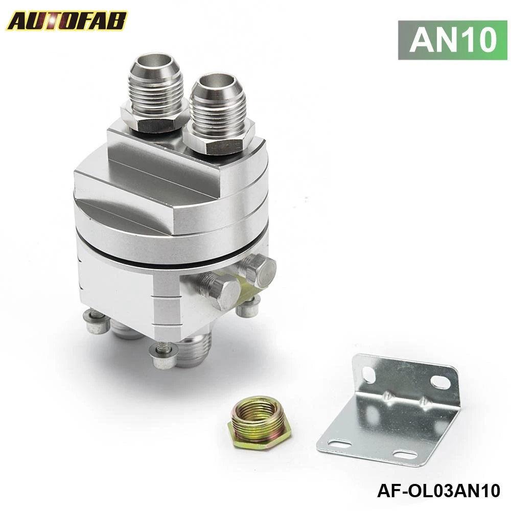Universal Oil Filter Cooler Sandwich Plate Adapter-silver (an10) AF-OL03AN10
