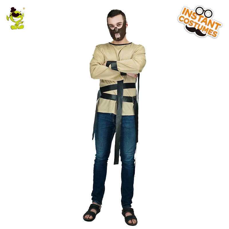 Adult Men's Mental Patient Costume Halloween Party Cosplay HHospital