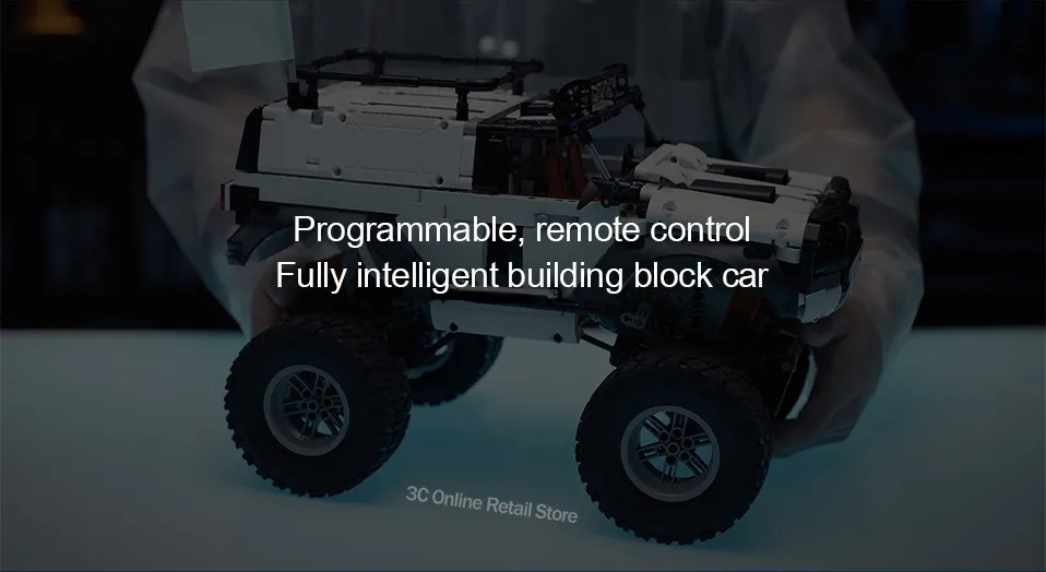 Original Xiaomi Intelligent Four-wheel Drive Off-road Vehicle Building Blocks 3D Drawings DIY Graphic Programming Building Kits (9)