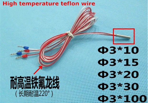 Sistema a quattro fili PT100 sensore di temperatura 4 fili resistenza alle  alte temperature termistore al platino impermeabile WZP PT1000
