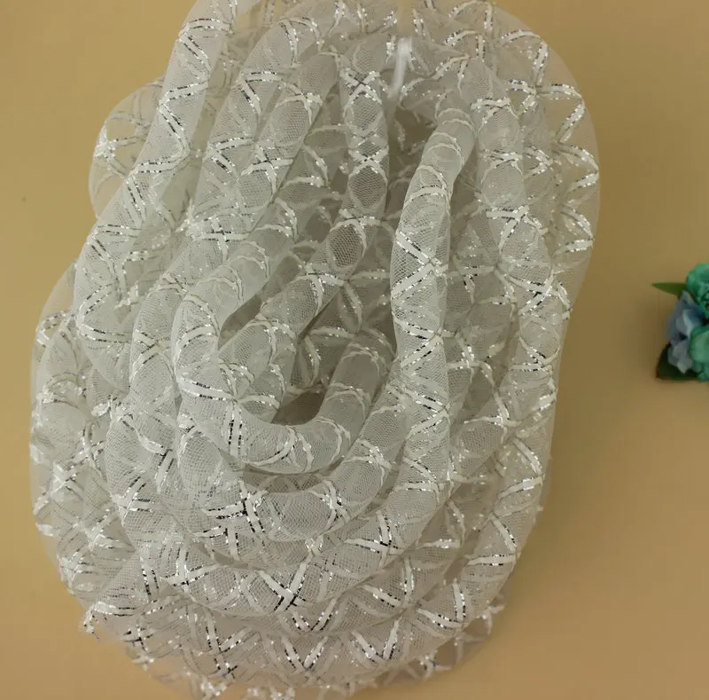 16 мм плотная трубчатый кринолин белый с хлопок крест-накрест труба CRIN праздник головной убор оплетка обрезки 30 ярдов/лот