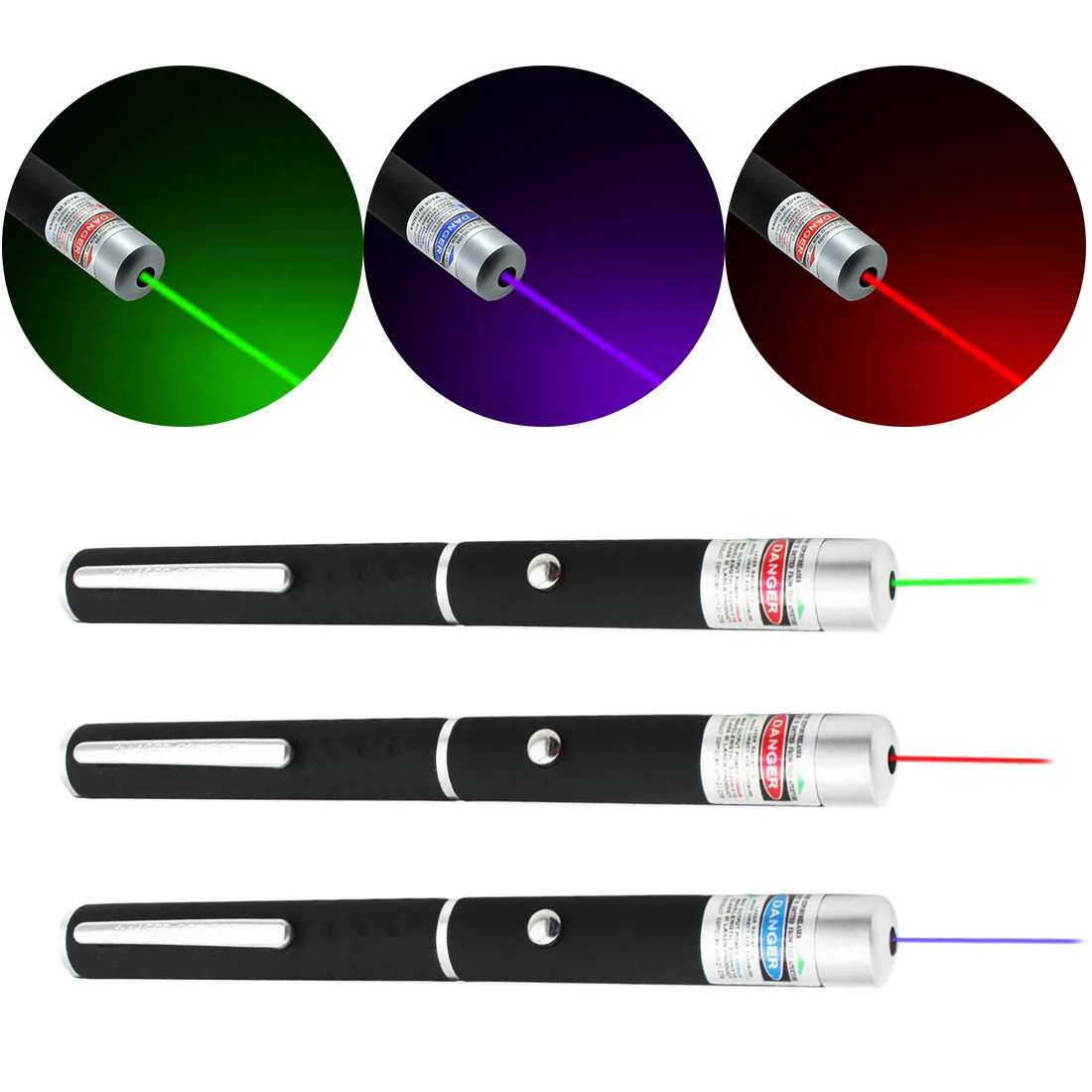 Mini Portable Powerful Green/Red/Violet Laser Pen Laser Pointer Pens