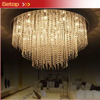 

ZYY Modern LED Crystal Ceiling Lamp Round Crystal Lamp Living Room Restaurant Bedroom Crystal Ceiling Lamp Indoor Lightings
