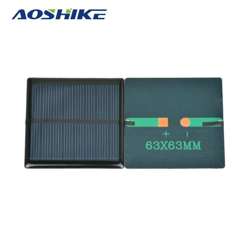 Aoshike 5pcs Monocrystal Single crystal silicon epoxy Solar panels cell