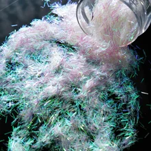 HUer5 AB белый голографический блеск стержни/дизайн ногтей ремесло(LB101) полоса короткий бар форма цвет 0,2*3 мм блеск для ногтей 10 г банка