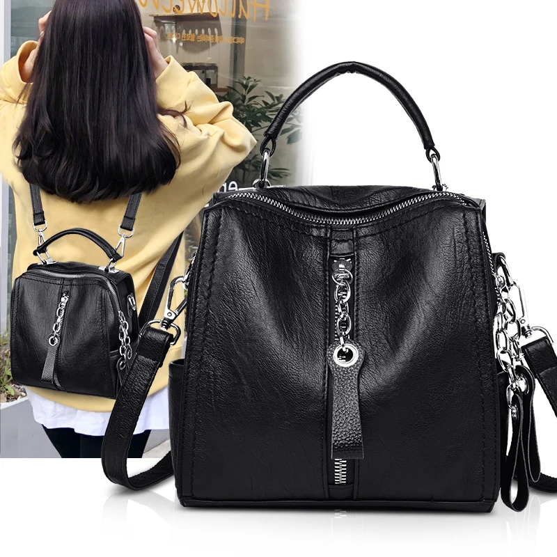 Высококачественный кожаный женский рюкзак, Роскошный многофункциональный женский рюкзак, повседневные сумки через плечо для леди, рюкзаки для путешествий