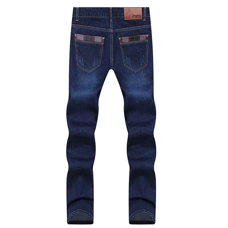 Горячая Распродажа, Новое поступление, четыре сезона, мужские джинсы, розничная и, тонкие прямые синие брендовые хлопковые джинсы для мужчин, размер 28-38