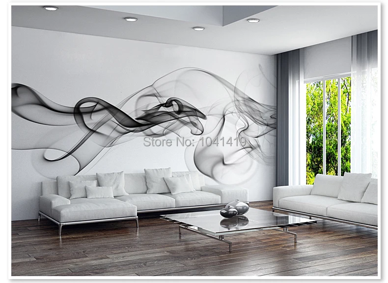 Пользовательские Настенные обои дымовые облака настенные фрески абстрактные обои с художественными иллюстрациями современные минималистичные постельные принадлежности комната ТВ фон обои