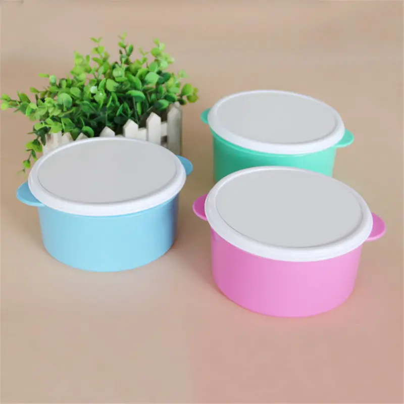 

round lunch storage for sublimation Thermal transfer printing DIY personalized customized blank three colours 3 colours