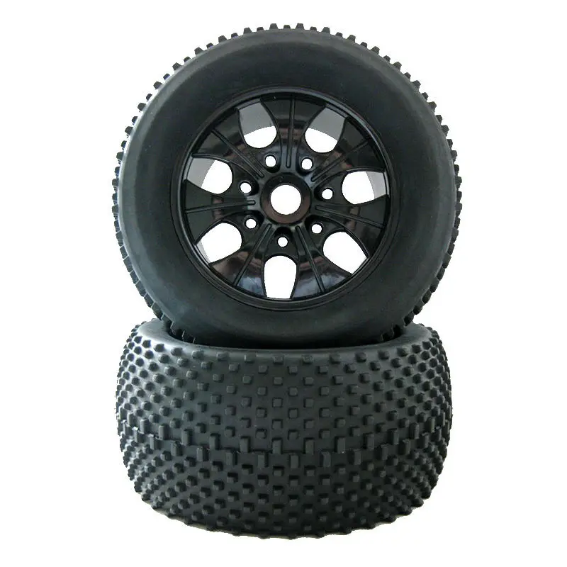 

4Pcs RC 1/8 Truck Tyres Rubber Sponge Tires Rim Wheel 140mm*68mm Hexagon Adapter 17mm For HSP HPI Hobby Truck Remote Control Car