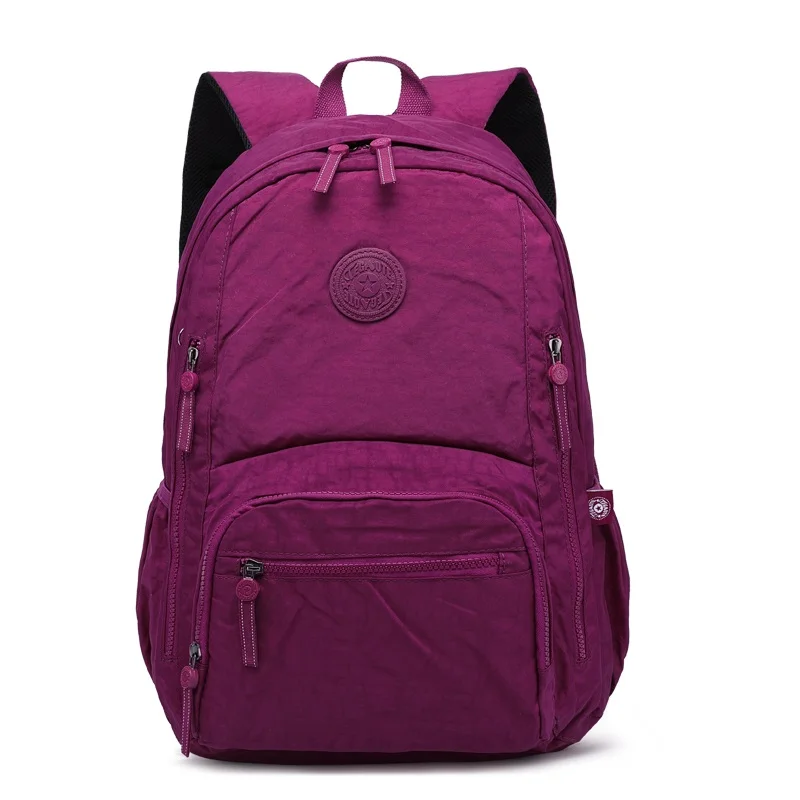 TEGAOTE, женский рюкзак, школьный рюкзак для девочки-подростка, Mochila Feminina, нейлоновый рюкзак для путешествий, для ноутбука, Женский Повседневный Рюкзак - Цвет: Purple red