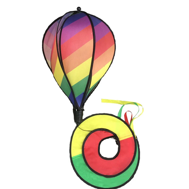 

Rainbow Stripe Windsock Hot Air Balloon Wind Spinner Outdoor Garden Yard Decor