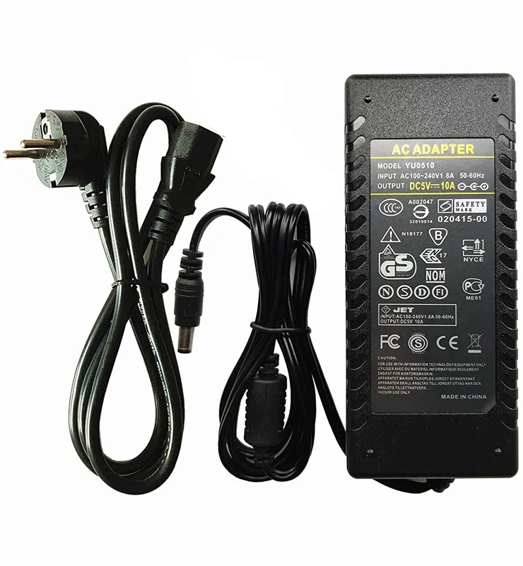 EU US 5V 6A 8A 10A 50W 100 240V Светодиодный источник питания Netzteil Transformatoren адаптер Баланс