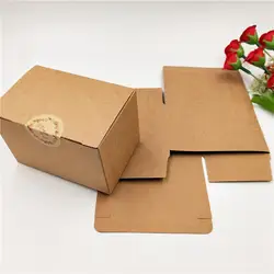 12 шт./лот коричневый и белая крафт-бумага Коробки для букет сухоцветы мыло в упаковке подарки хранения коробки контейнера с наклейками