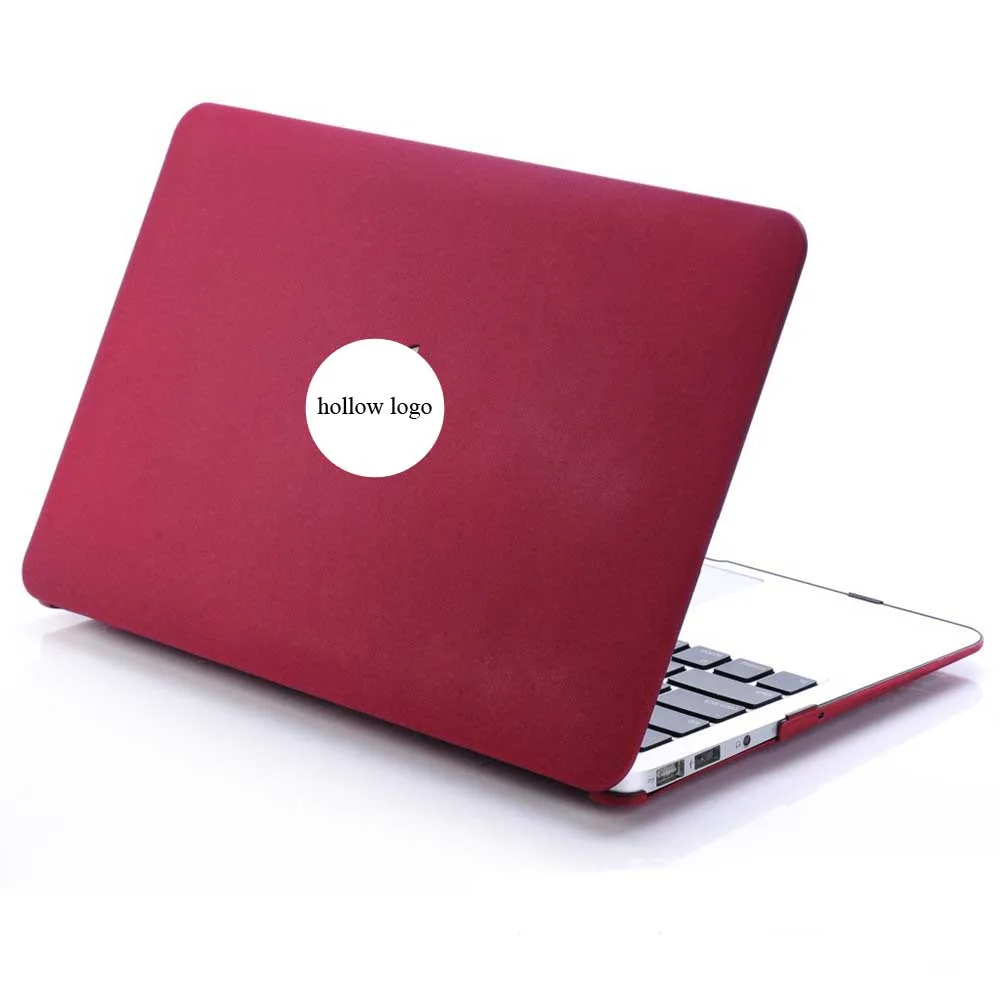 

Wine Red Laptop Case Exquisite Hollow Logo Protective Shell Pink Coffee Cover for Macbook Air Pro Retina 11 12 13 15 inch
