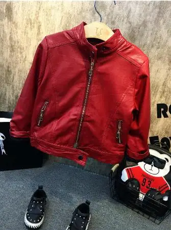 Детская одежда костюм для мальчиков, одежда для детей зимняя повседневная модная одежда для мальчиков плюшевая кожа+ рубашка+ штаны, 3 - Цвет: red Faux leather