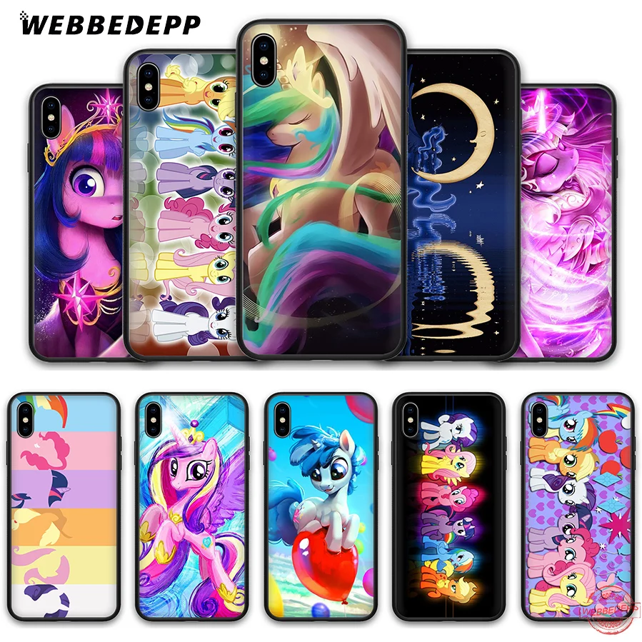 Мягкий силиконовый чехол WEBBEDEPP с надписью My Little Pony Дружба это волшебный для iPhone 8 7