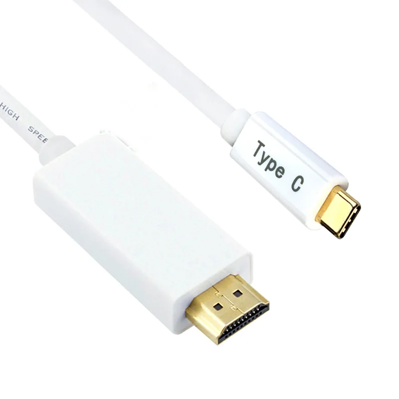 Позолоченный кабель WinAqum USB-C типа C 3 1-HDMI A стандартный HDMI M/M 4K 3D Кабель-адаптер для