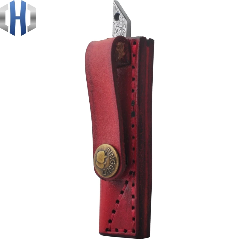Utility Knife Damascus Steel Out Of The Box Small Rose Pattern Cutter Open Can Open Unpacking Express Knife EDC