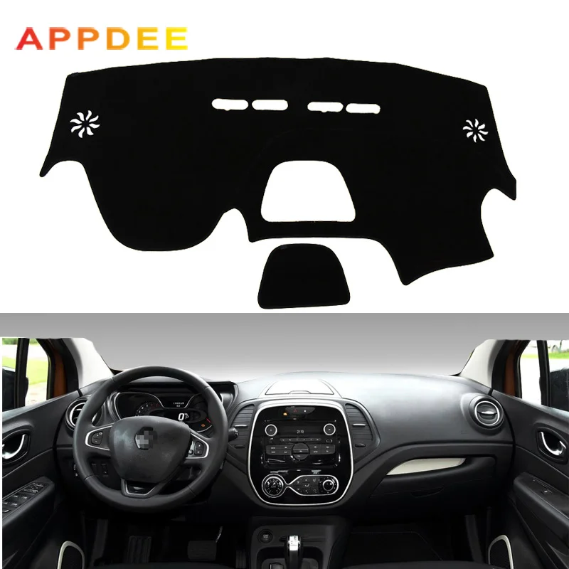 

APPDEE Car Dashboard Cover For Renault Captur 2014 2015 2016 2017 Dash Mat Dash Pad Sun Shade DashMat Dash Board Cover Carpet