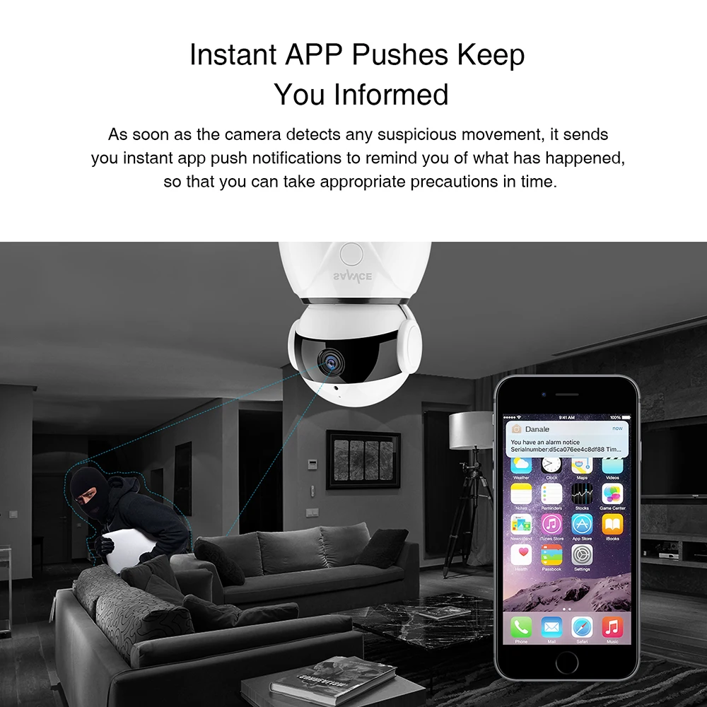 SANNCE 1080P Wireless Wifi IP Camera Full HD Home Security Baby Monitor Mini Network Surveillance Camera IRCut Night Vision CCTV