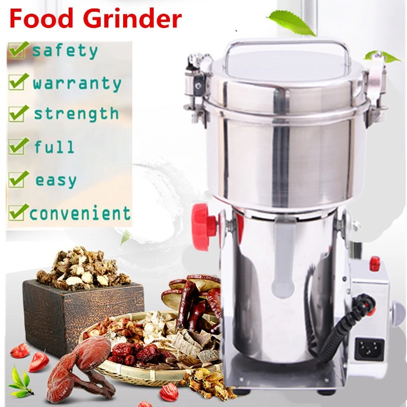 Multifunction Electric Swing Type 2000g Portable Grinder Herb Flood
