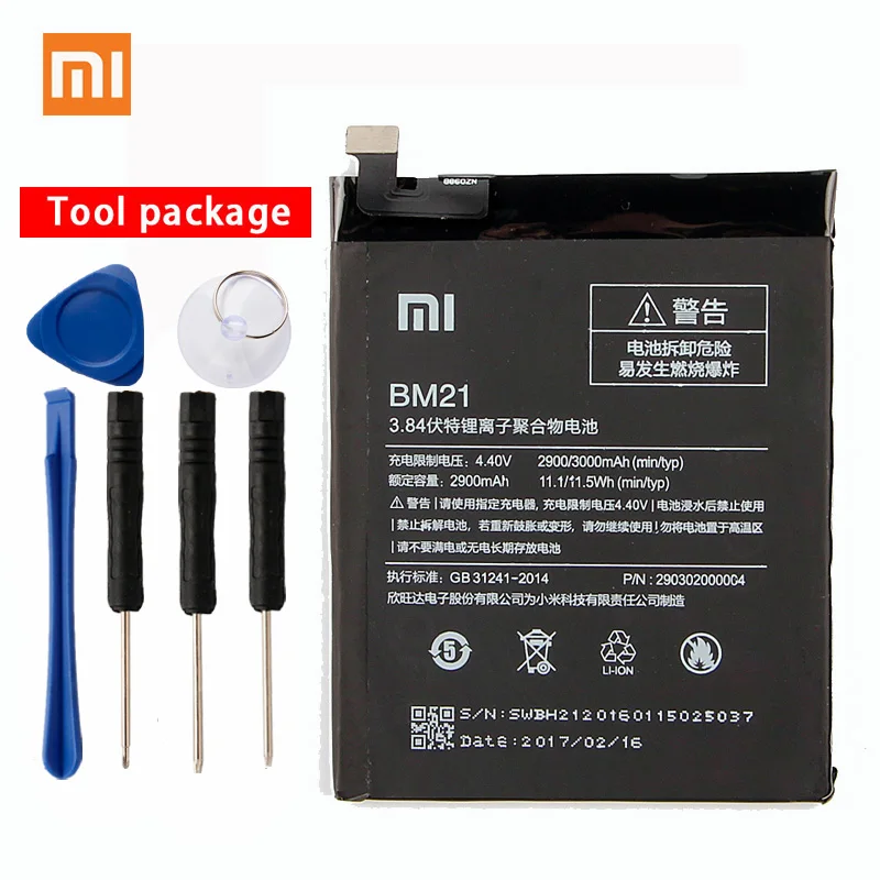 

Original Xiaomi Redmi Note Phone battery For Xiaomi Mi Redmi Note BM21 3GB RAM 3000mAh