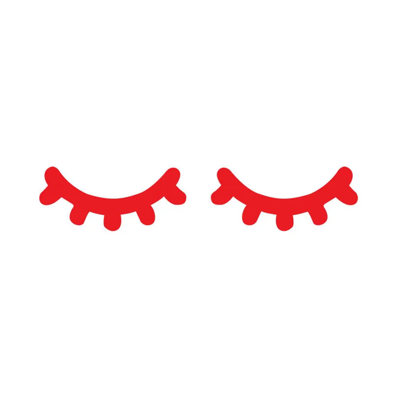 Home Decoration Removable Colorful 2PCS Eyelash Home Decor Wall Sticker Decal Bedroom Vinyl Art Mural   (2)