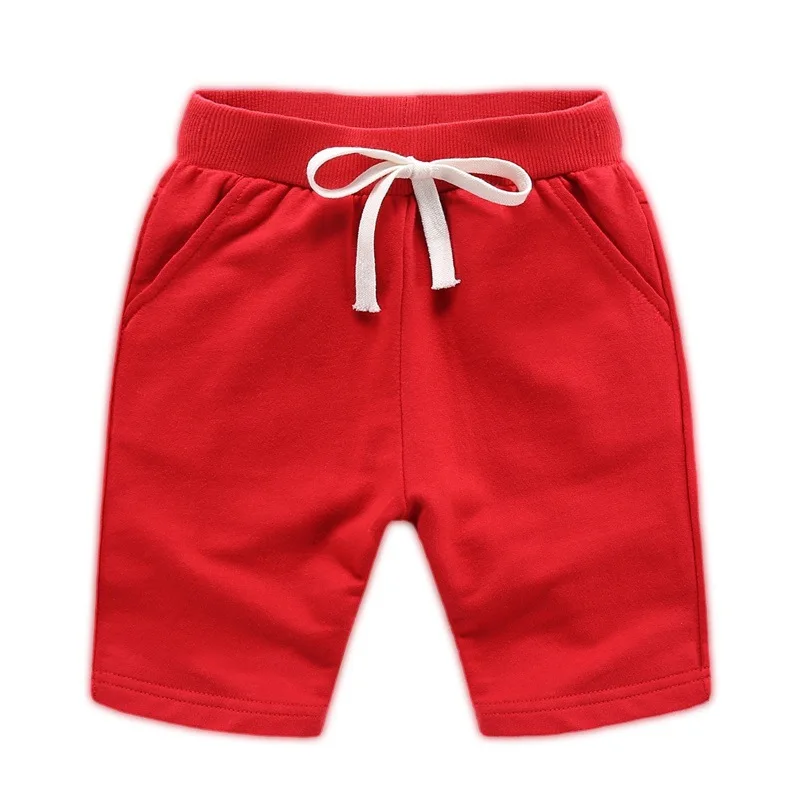 DE PEACH/летние хлопковые шорты унисекс для маленьких мальчиков однотонные повседневные шорты для мальчиков и девочек-подростков возрастом от 1 года до 12 лет, детская одежда